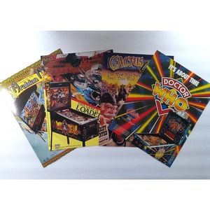Pinball FLYERS Lot Of 4 Doctor Who Cactus Canyon Black Rose Tales Arabian Nights